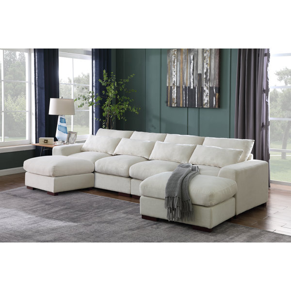 Loose pillow back shops sectional